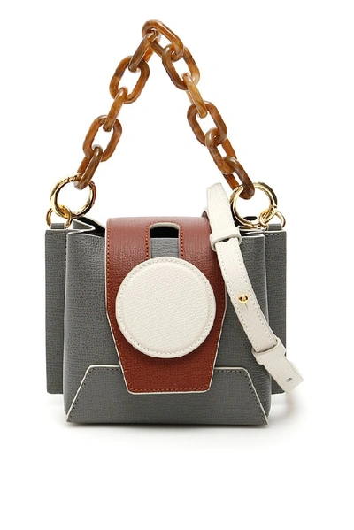 Yuzefi Daria Colorblock Shoulder Bag In Beige