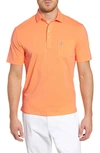 Johnnie-o The Original Regular Fit Polo In Tangerine