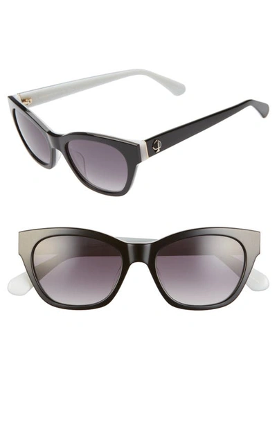 Kate Spade Jerris 50mm Cat Eye Sunglasses In Black