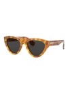 Burberry Women's Cat Eye Sunglasses, 52mm In Lite Havana/brown Solid