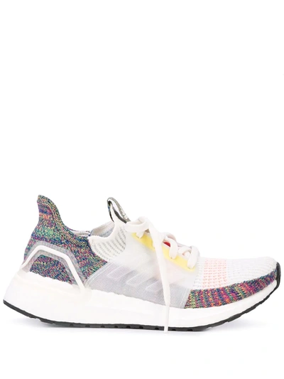 Adidas Originals Adidas Men's Ultraboost 19 Running Sneakers From Finish Line In Cloud White/ Scarlet/ Yellow