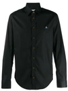 Vivienne Westwood Embroidered Logo Shirt In Black