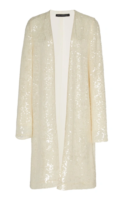 Sally Lapointe Sequin Viscose Duster In Neutral