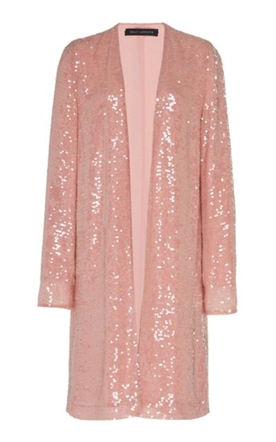 Sally Lapointe Sequin Viscose Duster In Pink