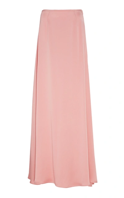 Sally Lapointe Satin Maxi Skirt In Pink
