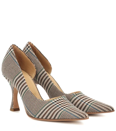 Mm6 Maison Margiela Checked Pumps In Brown