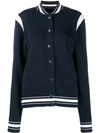 Givenchy Appliquéd Striped Wool-blend Bomber Jacket In Navy