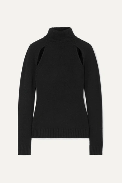 Tom Ford Cutout Cashmere Turtleneck Sweater In Black
