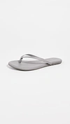 Tkees Solids Leather Flip Flops In Tan