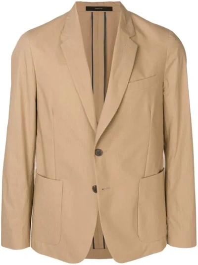 Paul Smith Single Breasted Blazer In Brown