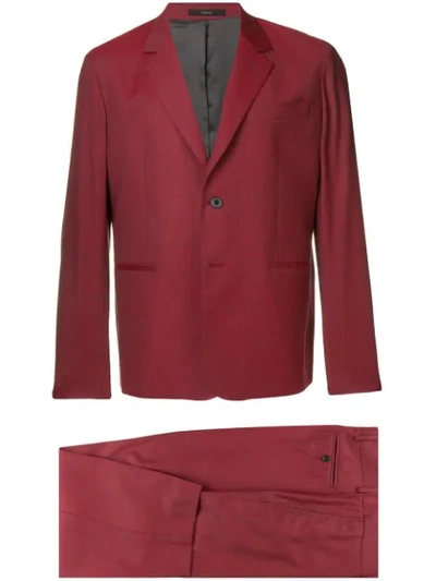Paul Smith Tailored-fit Wool Suit In Red