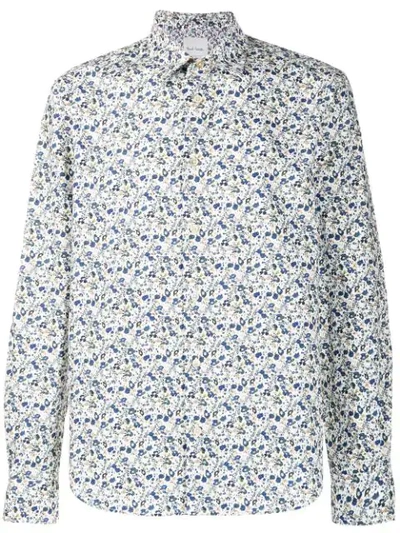 Paul Smith Patterned Classic Shirt In White
