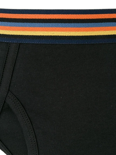 Paul Smith Stripe Detail Briefs In Black