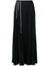 Christopher Kane Crystal-embellished Pleated Cady Midi Skirt In Black