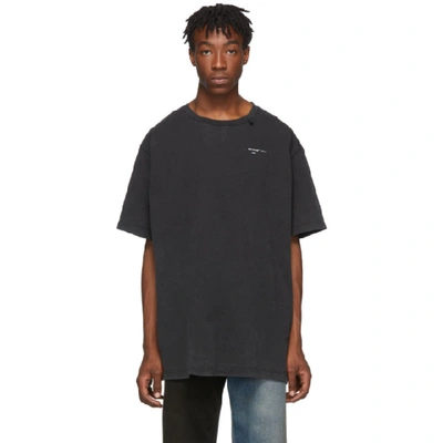 Off-white Diagonal Arrows Oversized Cotton-jersey T-shirt In Black