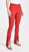 A.l.c Slim-fit Conway Straight-leg Front Slit Pants In Red