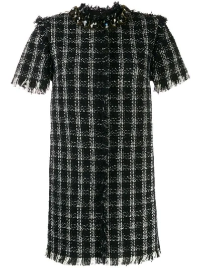 Msgm Woven Dress In Black