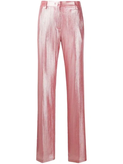 Msgm Straight-leg Trousers In Pink
