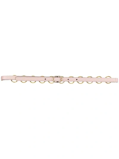Emilio Pucci Chain Detail Leather Belt In Pink