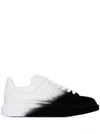 Alexander Mcqueen Raised-sole Low-top Leather Trainers In White / Black