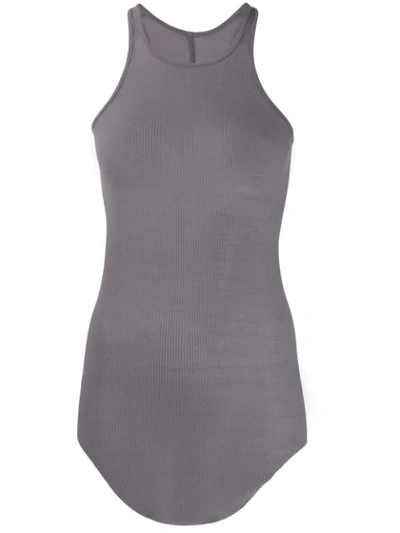 Rick Owens Ribbed Vest In Blue