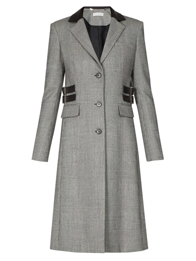 Altuzarra Annie Single-breasted Prince Of Wales-check Coat In Grey