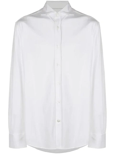 Brunello Cucinelli Spread Collar Shirt - White In White
