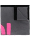 Fendi Logo Knit Scarf In Pink