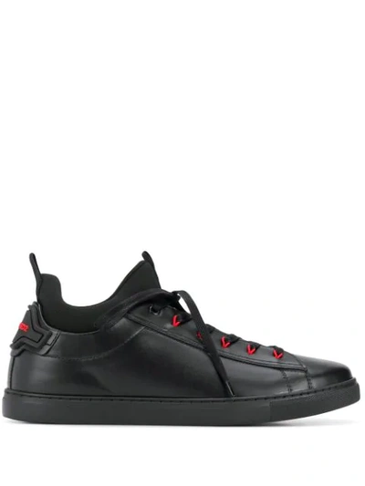 Dsquared2 Sock Insert Lace-up Sneakers In Black