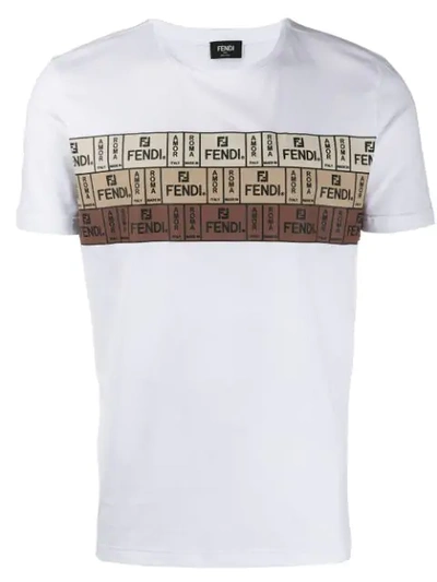 Fendi Logo T-shirt - Weiss In White