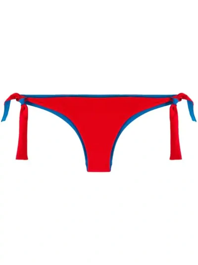La Perla Double Vision Bikini Bottoms In W290 Red Blue