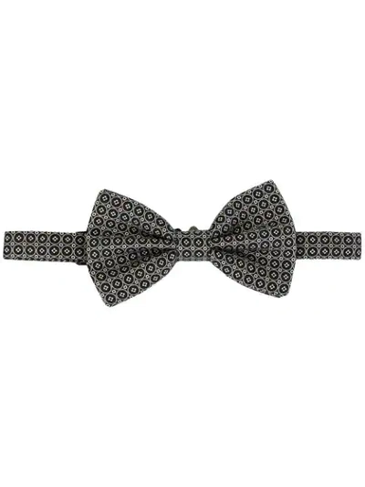 Dolce & Gabbana Printed Jacquard Bow Tie In Black