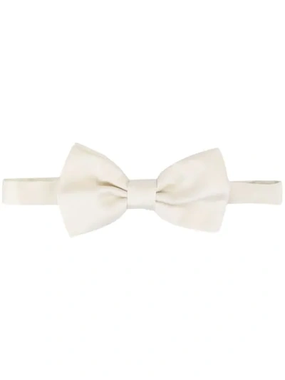 Dolce & Gabbana Jacquard Bow Tie In White