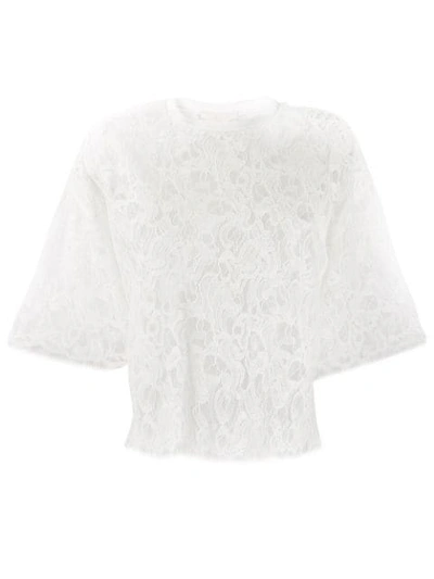 Jonathan Simkhai Corded Lace Tee In White