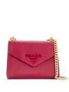 Prada Envelope Shoulder Bag In Red
