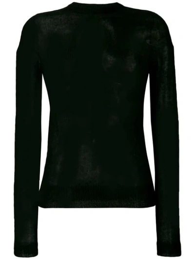 Rick Owens Semi-sheer Jumper In Black