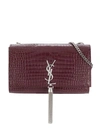 Saint Laurent Monogram Chain Bag In Purple