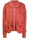 A-cold-wall* Back Pocket Zipped Hoodie - Red