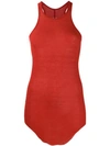 Rick Owens Ribbed Vest In Red
