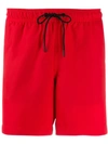 J. Lindeberg Banks Stripe Detail Swimming Shorts In Red