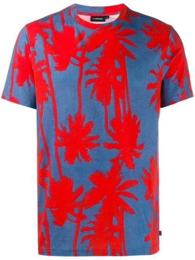 J. Lindeberg Silo Printed T-shirt In Red