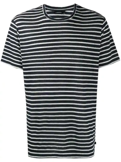 J. Lindeberg Coma Striped T-shirt In Blue