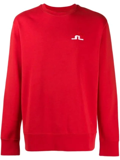 J. Lindeberg Hurl Logo Sweatshirt In Red