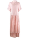Atu Body Couture Sequinned Mock Neck Dress In Pink