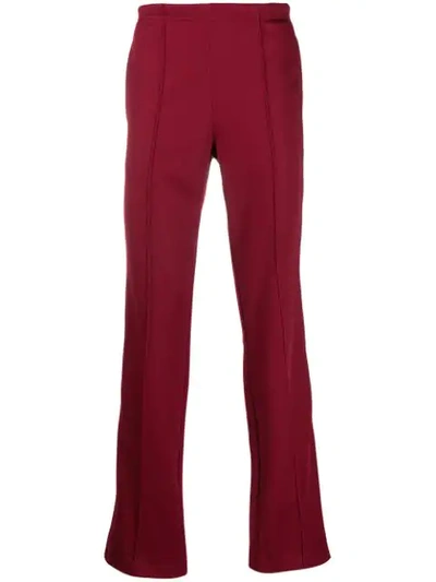 Maison Margiela Stripe Detail Track Trousers In Red