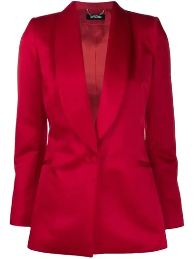 Styland Single Breasted Blazer In Red