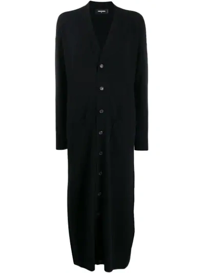 Dsquared2 Long Cardigan In Black