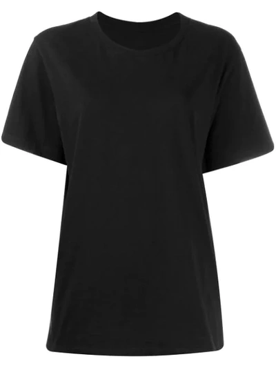 Mm6 Maison Margiela Number Print T-shirt In Black