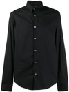 Emporio Armani Long Sleeved Shirt In Black