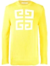Givenchy Logo Sweater In Yellow